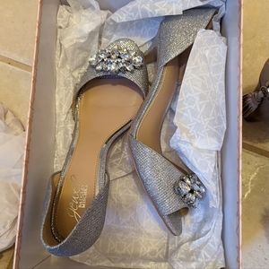 Brand New Jewel Bradley Mischka wedding shoe
